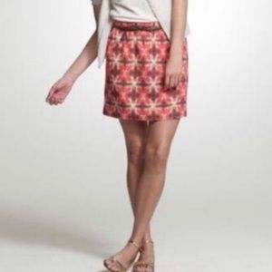 J.Crew Silk Linen Butterfly Mini Skirt